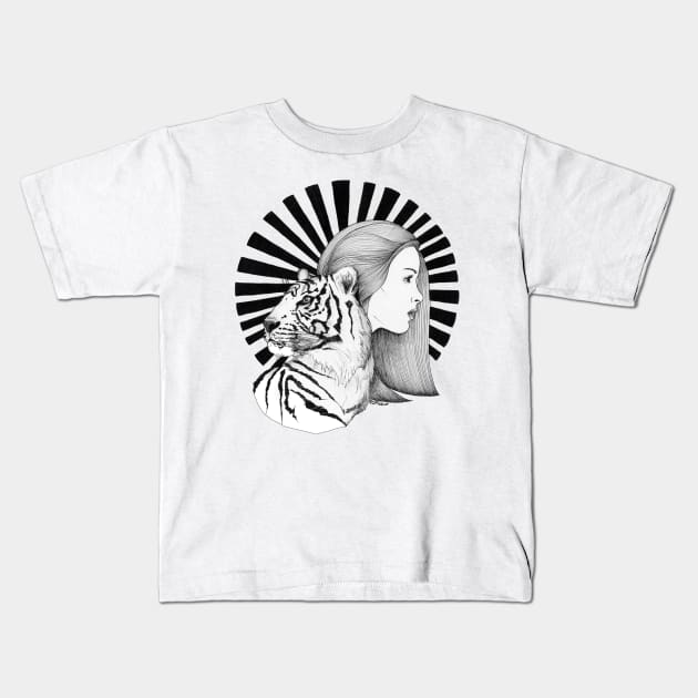 Spirit Animal The Tiger Kids T-Shirt by ECMazur